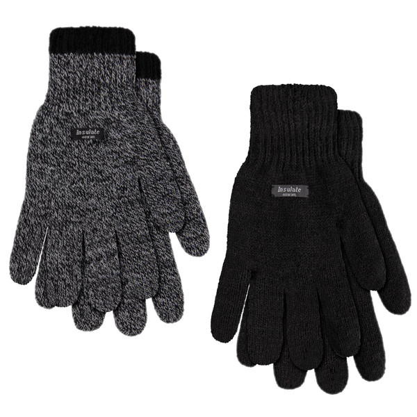 Mens Insulate Gloves 2pk