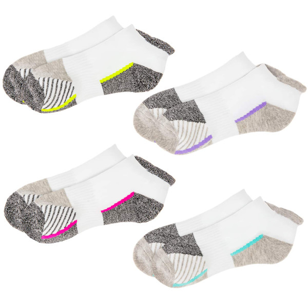 Ladies Active Trainer Liners 4pk - White