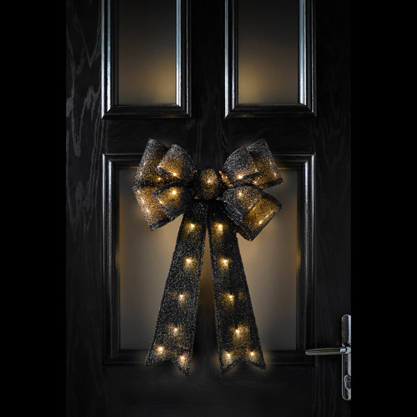 Illuminated Halloween LED Door Bow