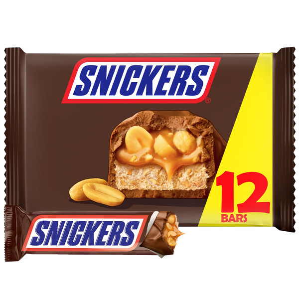 Snickers Chocolate Bars 12 x 34.5g