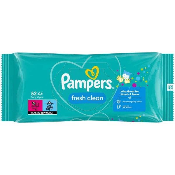 Pampers Fresh Clean Baby Wipes 52pk