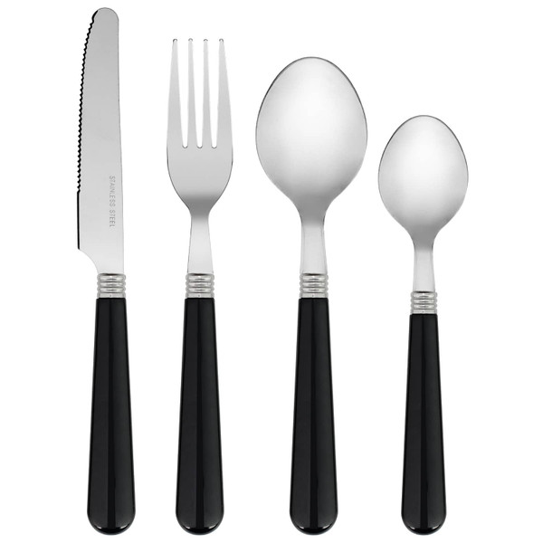 Simply Everyday Cutlery Set 16pc - Black
