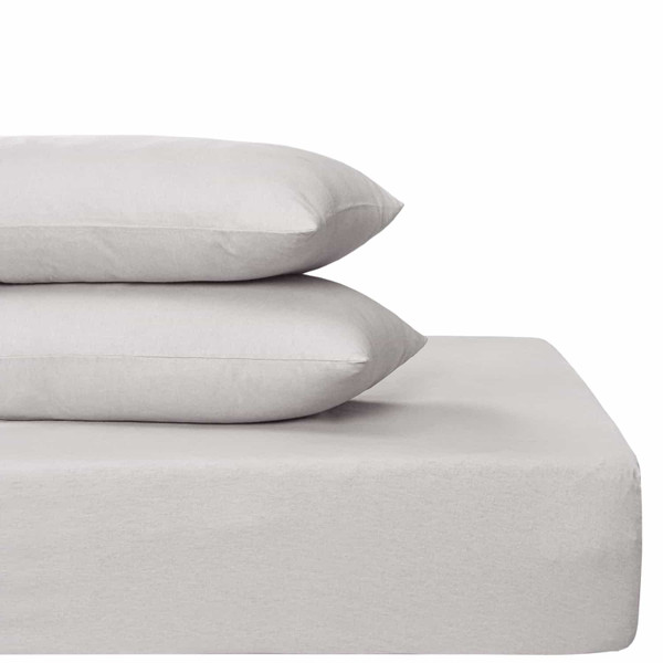 Simply Cosy Brushed Cotton Double Fitted Sheet - Grey