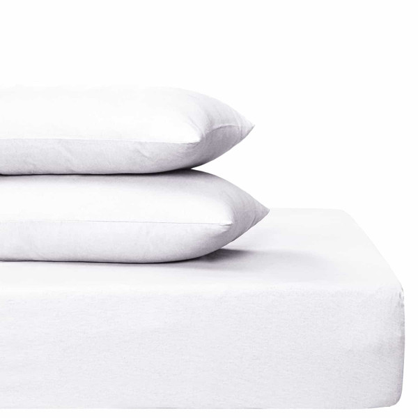 Simply Cosy Brushed Cotton King Size Fitted Sheet - White