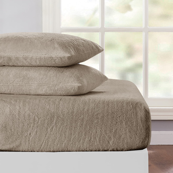 Simply Everyday Teddy Pillowcases 2pk - Natural