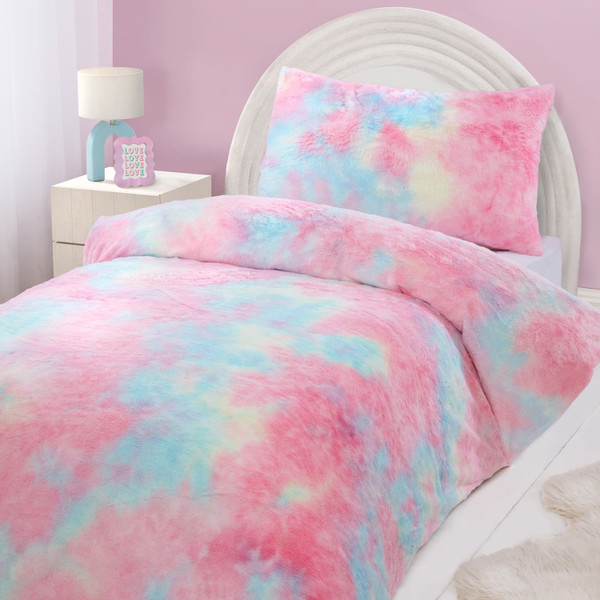 Simply Kids Tie Dye Fleece Single Duvet Set
