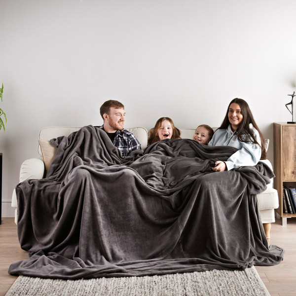 Simply Thermal Super Soft Family Blanket - Charcoal