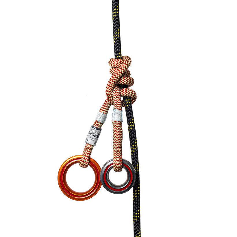 Active slide of Rope Logic Secret Weapon with Wear Safe™ Aluminum Rings