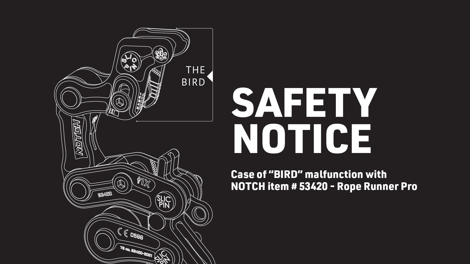 Rope Runner Inspection Notice - Notch Equipment