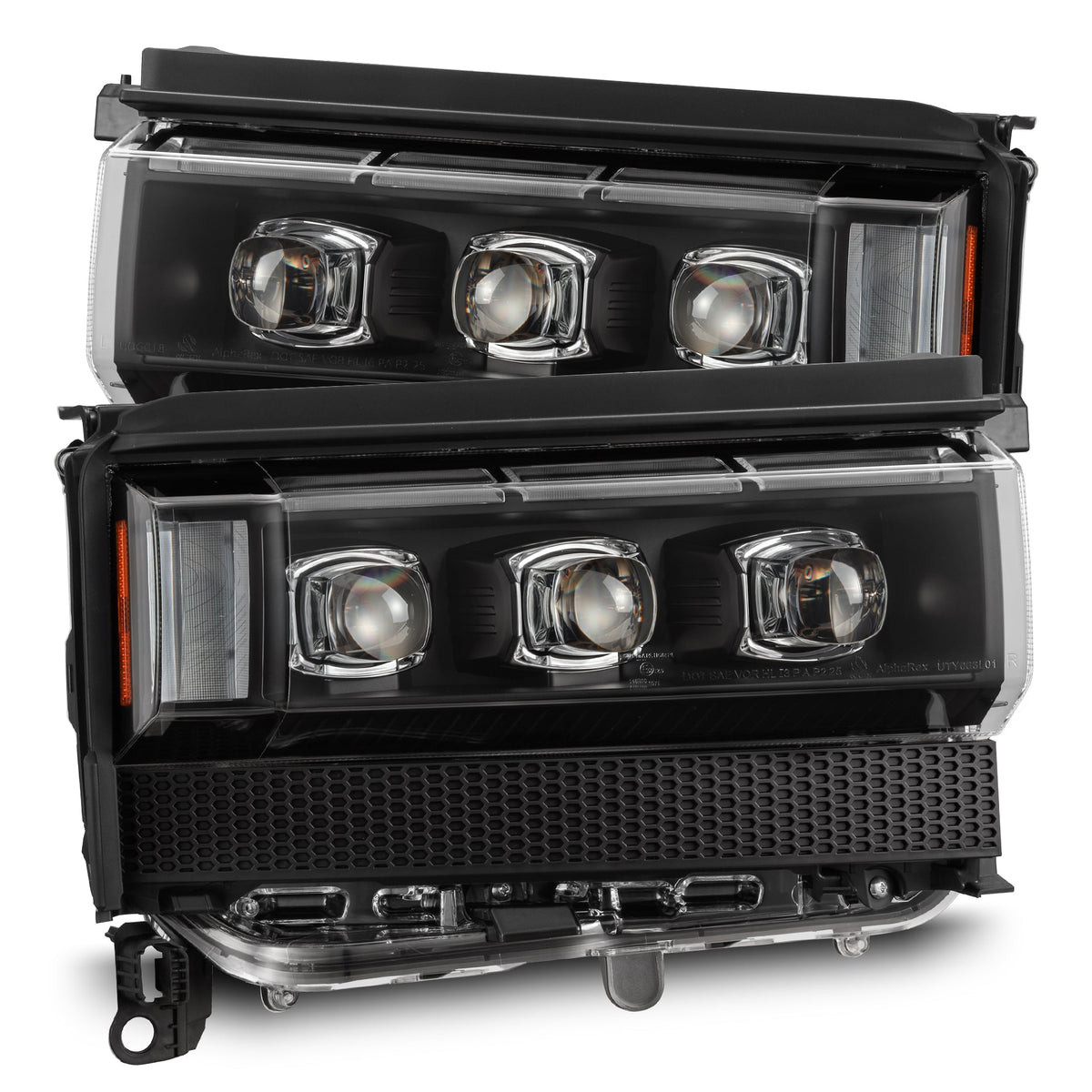 AlphaRex | NOVA Series LED Black Headlights | 24+ Land Cruiser