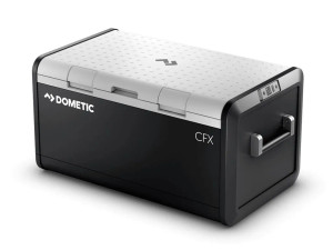 Dometic fridge / cooler designed for overloading use over a white backdrop. Dometic fridge / cooler designed for overloading use over a white backdrop.