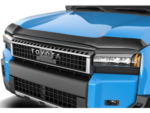 A 2026 Toyota Land Cruiser with the Husky Aeroskin low profile bug deflector installed on the hood.
