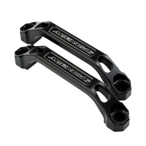 A black set of billet grab handles, designed for your roof rack by agency 6