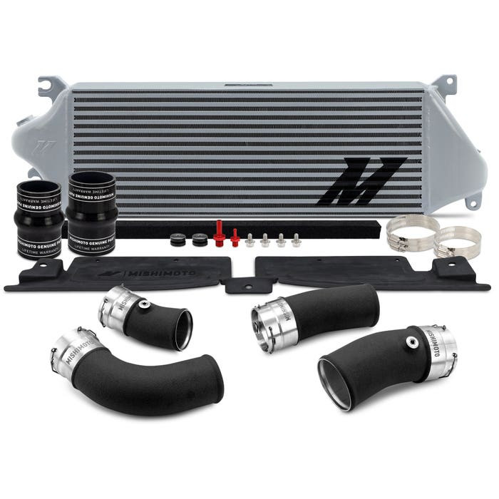 Mishimoto intercooler and black charge pipe system designed for Toyota Land Cruiser 250