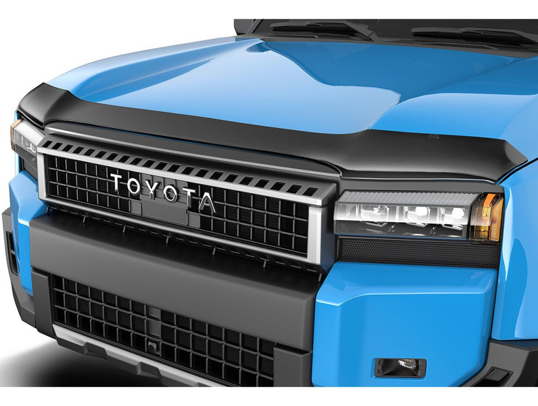 A 2026 Toyota Land Cruiser with the Husky Aeroskin low profile bug deflector installed on the hood.