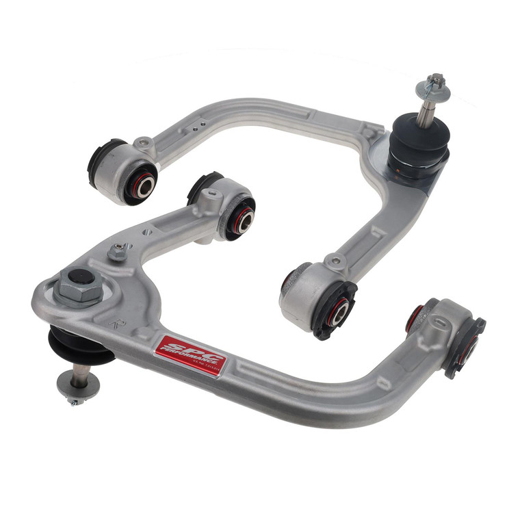 The SPC forged upper control arms prioritize strength over beauty and are a solid choice for lifted LC250s and GX 550s.
