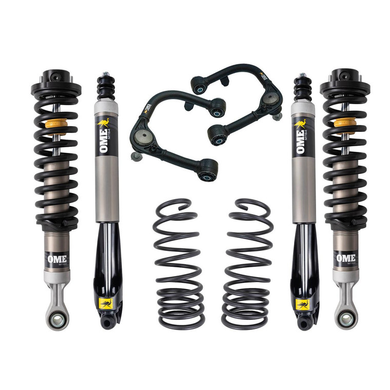 The Old Man EMU MT64 lift kit by ARB designed for the 250 series Toyota Land Cruiser Prado (LC250), with optional upper control arms.