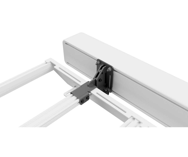 A 3d view of the Prinsu quick release awning mount designed for Prinsu racks on LC250 and GX 550 vehicles.