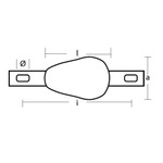 Tecnoseal 00351/2/BMGKIT - Tecnoseal Magnesium Pear Shape Bolt on Anode Kit 0.8kg 