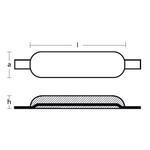 Tecnoseal 00307AL - Tecnoseal Weld On Oval Type Hull Anode 3kg 