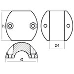 Tecnoseal 00505USAMG - Tecnoseal 28.6mm USA Egg Shape Magnesium Shaft Anode 