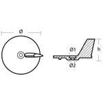 01100 - Tecnoseal Zinc Anode for Yamaha and Honda Engines