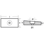 01407 - Tecnoseal Zinc Honda Wedge Anode BF75-225HP 41109-ZW1-B03/41109-ZW1-B00 01407 - Tecnoseal Zinc Honda Wedge Anode BF75-225HP 41109-ZW1-B03/41109-ZW1-B00
