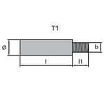 02021 - Tecnoseal Caterpillar Pencil Anode Zinc 6L2283 1/4"UNC