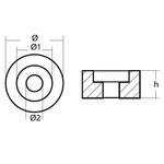 Tecnoseal 01213 - Tecnoseal Zinc Engine Washer Anode for Suzuki and Johnson Evinrude 