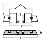 Tecnoseal 01157MG - Tecnoseal Magnesium Yamaha Hydra Drive Sterndrive Plate Anode 