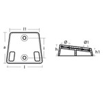 Tecnoseal 00916 - Tecnoseal Zinc Gimbal Plate Anode for OMC Cobra 