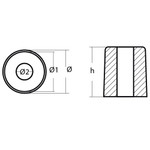 01148 - Tecnoseal Zinc Small Crankcase Anode Yamaha 4-70HP 6G8-11325-00