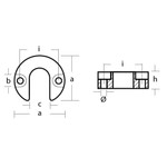 Tecnoseal 00817MG - Tecnoseal Magnesium Horseshoe Anode 806189 for Mercury &amp; Mercruiser Sterndrive 