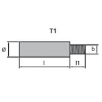 Tecnoseal 02061 - Tecnoseal VM Zinc Engine Pencil Anode 3123200 