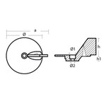 Tecnoseal 00905 - Tecnoseal Zinc Skeg Anode for OMC Johnson, Evinrude 