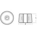 Tecnoseal 02528 - Tecnoseal Zinc Hamilton Engine Washer Anode 112657 