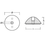 01074 - Tecnoseal Zinc Variprofile VP64 Propeller Nut Anode