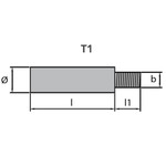 02022 - Tecnoseal Caterpillar Pencil Anode Zinc 6L2016 5/8"UNF