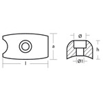 Tecnoseal 00729 - Tecnoseal Zinc Volvo Penta QL Bow Thruster Anode 