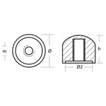 00807 - Tecnoseal Zinc Alpha One/Bravo One Nut Anode 55989 00807 - Tecnoseal Zinc Alpha One/Bravo One Nut Anode 55989