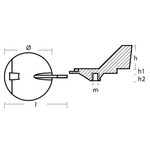 Tecnoseal 01133 - Tecnoseal Zinc Trim Tab Anode for Yamaha V6 150-225HP 6J9-45371-00 