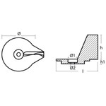 Tecnoseal 00829 - Tecnoseal Zinc Trim Tab Anode for Mercury Outboard & Mercruiser 822157C2 