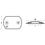 Tecnoseal 01804 - Tecnoseal Zinc Renault Rectangular Plate Anode 