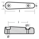 Tecnoseal 02511AL - Tecnoseal Small Arneson Aluminium Anode 0.2kg 