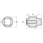 Tecnoseal 01146 - Tecnoseal Zinc Crankcase Cylinder Anode for Yamaha 80-300HP Engines 