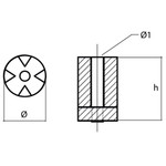 Tecnoseal 00738 - Tecnoseal 3593981 Volvo Penta Propeller Anode for IPS Drive 