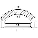Tecnoseal 00728MG - Volvo 3858400 3 Part Magnesium Anode For 2-3 Blade Saildrive 