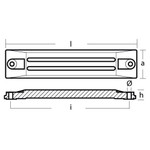 01406MG - Tecnoseal Magnesium Honda Stern Bracket Large Bar Anode BF75-225HP 01406MG - Tecnoseal Magnesium Honda Stern Bracket Large Bar Anode BF75-225HP