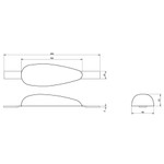 Anode Outlet AO02AA - Aluminium Weld On Hull Anode With Insert 0.22kg 