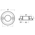 Tecnoseal 03505 - Tecnoseal Zinc Vetus KGF25 SET0148 Anode 